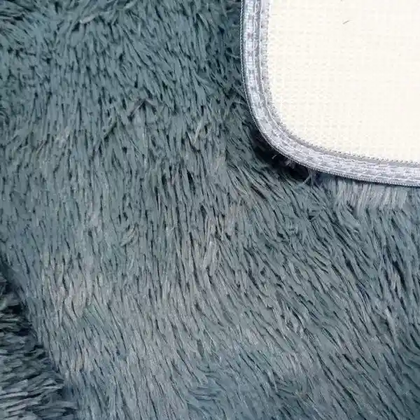 Alfombra Tapete Camino Peludo Antideslizante Gris 50 X 180cms