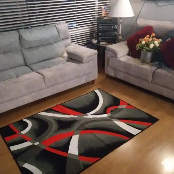 Tapete Alfombra Rojo Antideslizante - Sala 120 X 170cms