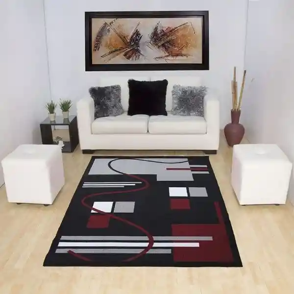 Tapete Alfombra Rojo Antideslizante - Sala 120 X 170cms