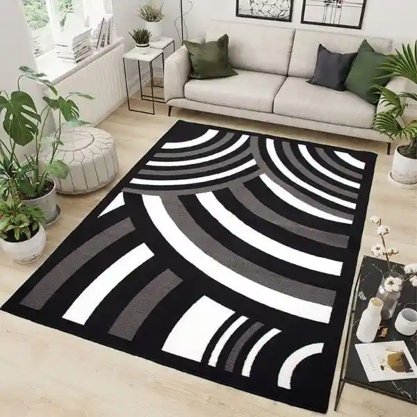 Tapete Alfombra Negro Antideslizante - Sala 120 X 170cms