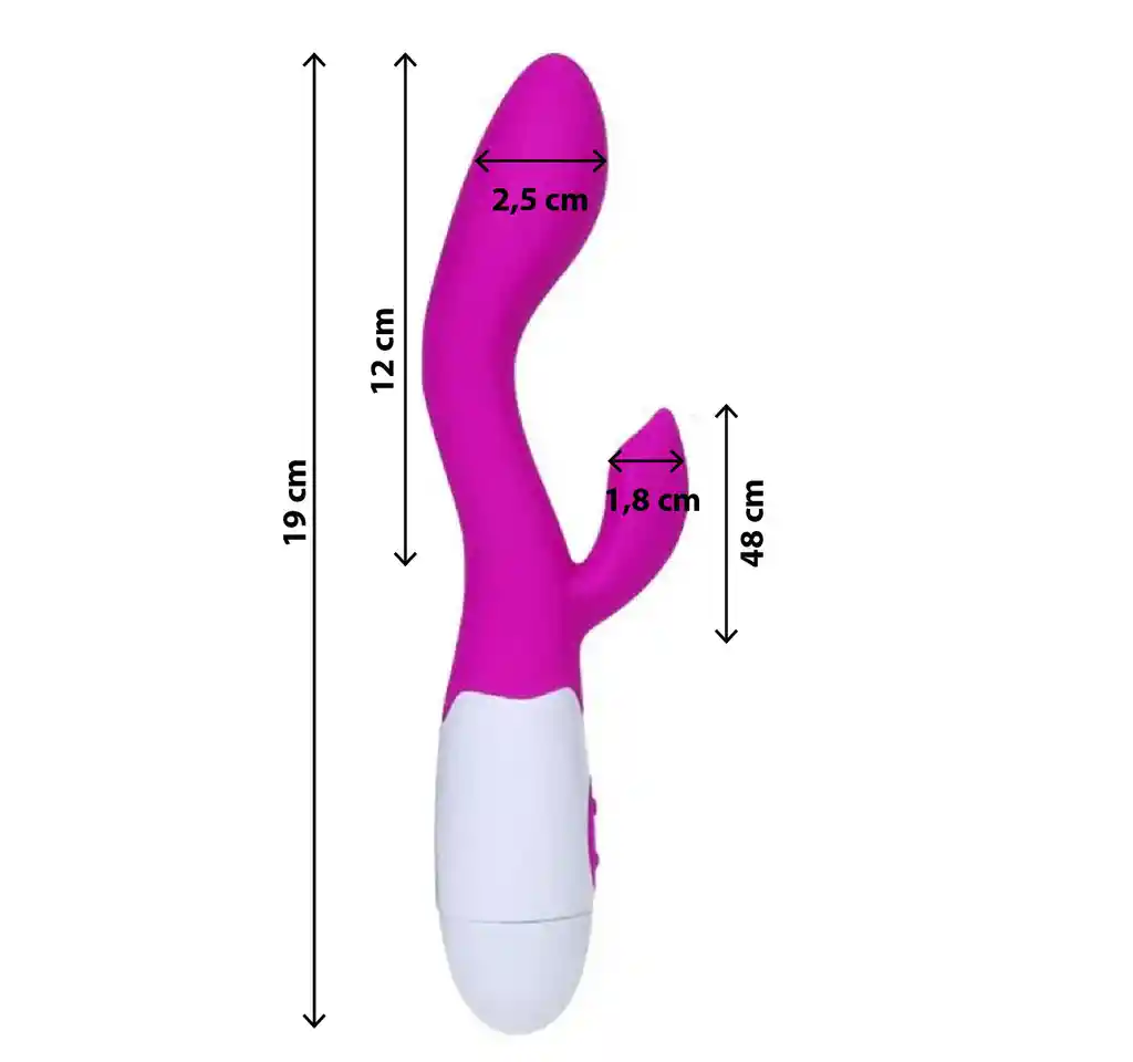 Vibrador Doble Penetracion Anal Vaginal Clítoris Recargable