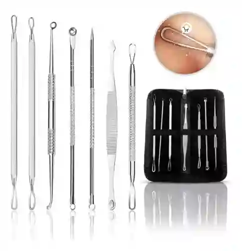 Extractor Removedor Espinillas Puntos Negros Acné Kit X7