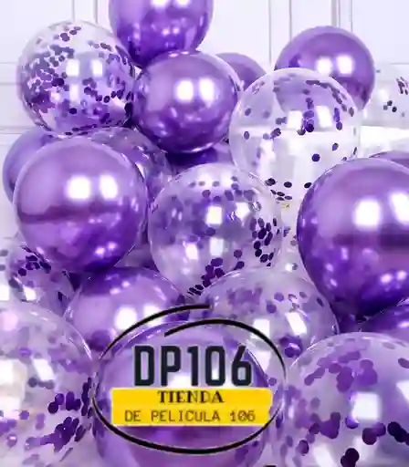 Globos De Decoracion Morado X 10 Und