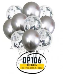 Globos De Decoracion Plata X 10 Und