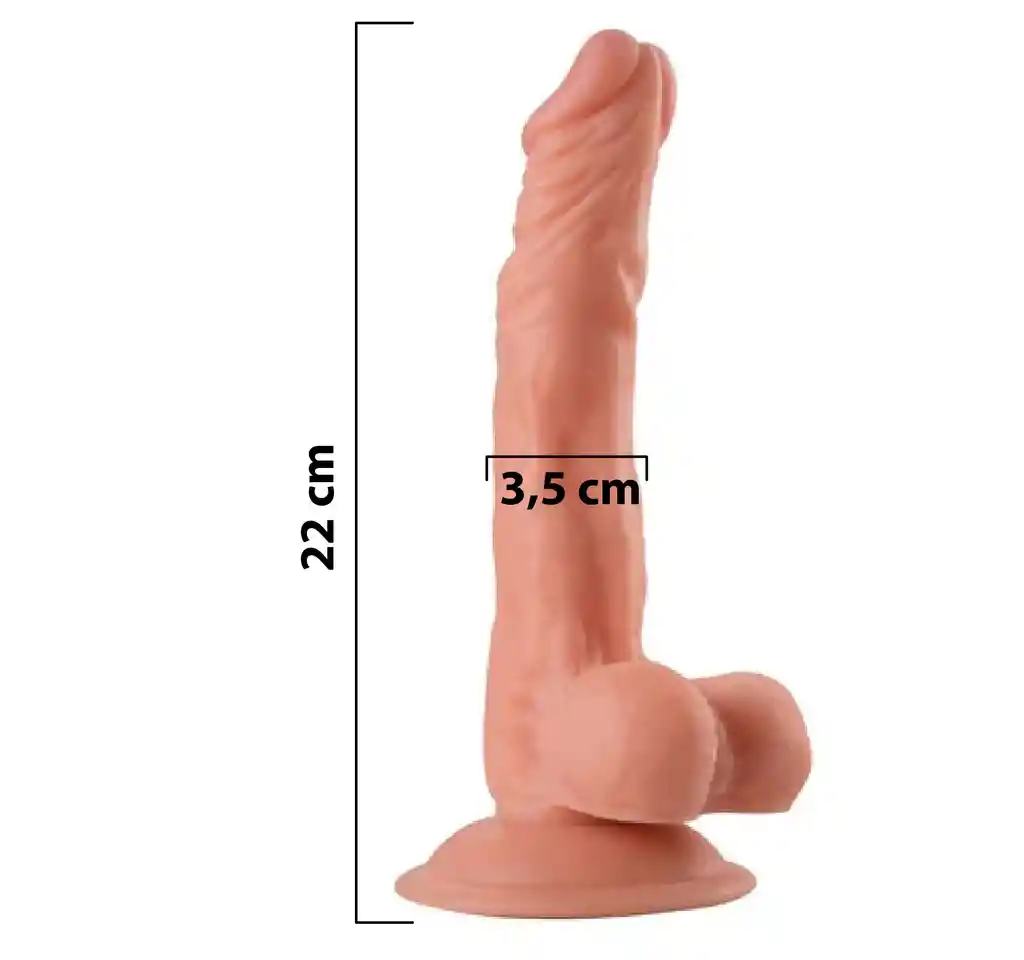 Dildo Pene Real Masturbador Venoso 21cm Gspot Chupa Succion