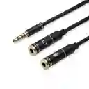 Adaptador Divisor De Auriculares Y Microfono Hembra 3.5mm