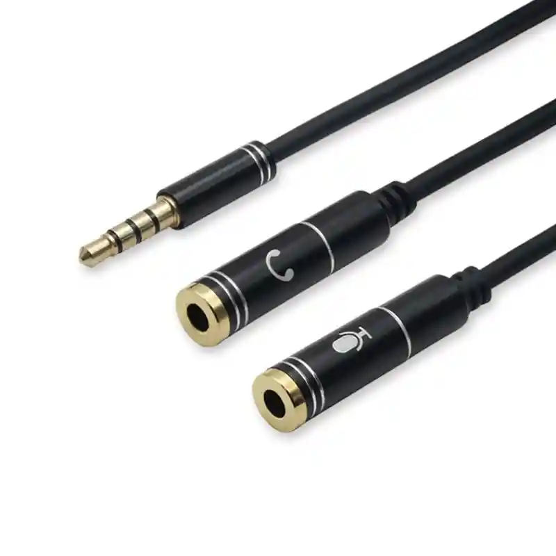 Adaptador Divisor De Auriculares Y Microfono Hembra 3.5mm