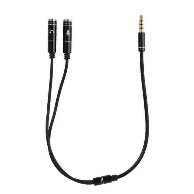 Adaptador Divisor De Auriculares Y Microfono Hembra 3.5mm