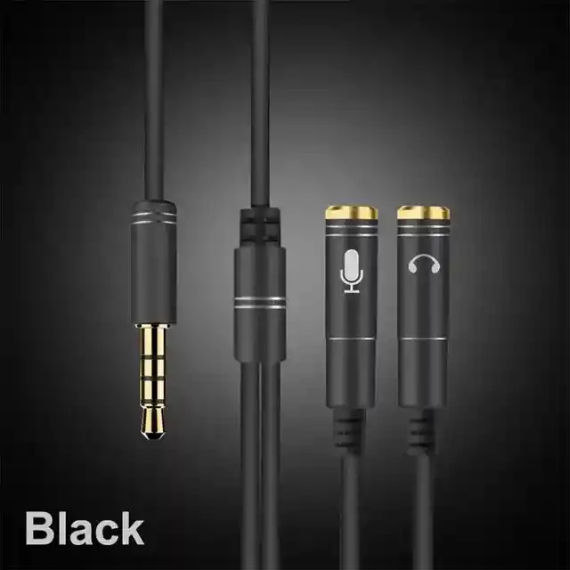 Adaptador Divisor De Auriculares Y Microfono Hembra 3.5mm