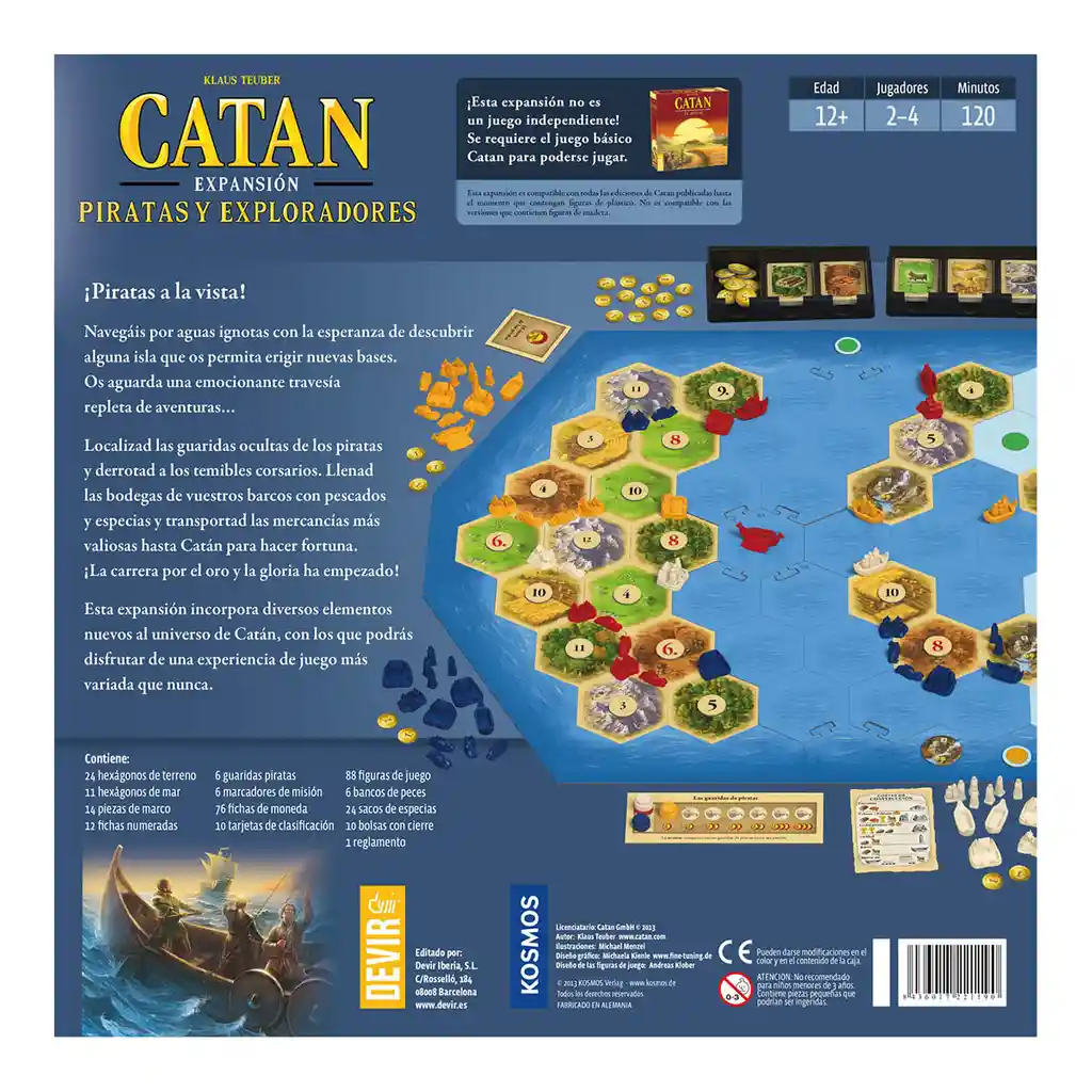 Juego De Mesa Catan Expansión Piratas Y Exploradores Adultos