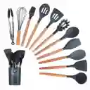 Set 12 Utensilios De Cocina Silicona Resistente Calor