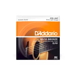 Encordado Guitarra Electroacustica Daddario Ej10 .010 - .047