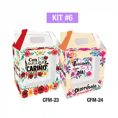 Caja Feliz Mediana Acetato Kit 6