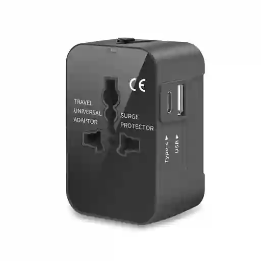 Adaptador Convertidor Europeo Universal Usb/usb-c Retráctil