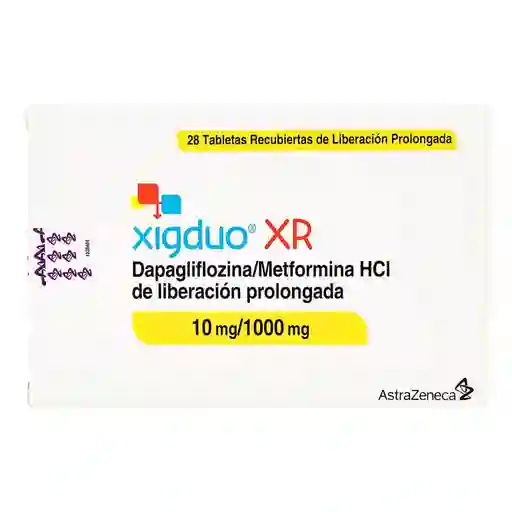 Xigduo Xr 10mg/1000 Mg. 28 Tabletas Recubiertas De Liberación Prolongada