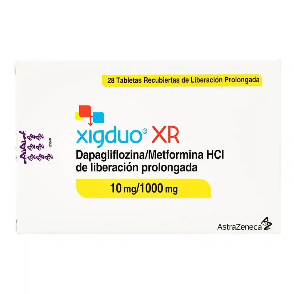 Xigduo Xr 10mg/1000 Mg. 28 Tabletas Recubiertas De Liberación Prolongada