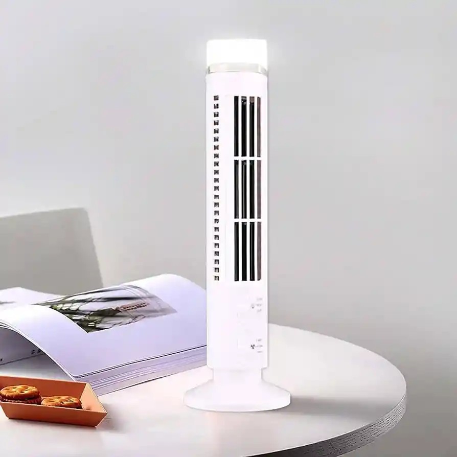 Aire Acondicionado De Torre Con Luz Led, Mini Acondicionador Vertical, Enfriamiento Sin Aspas, Luz Led Usb