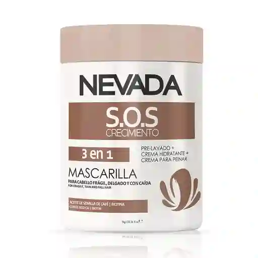 Nevada S.o.s. Mascarilla 3 En 1 Crecimiento Aceite De Semilla De Café Y Biotina 1 Kg