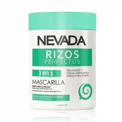 Nevada S.o.s. Mascarilla 3 En 1 Rizos Perfectos Aloe Vera Y Aceite De Semilla De Algodón 1 Kg