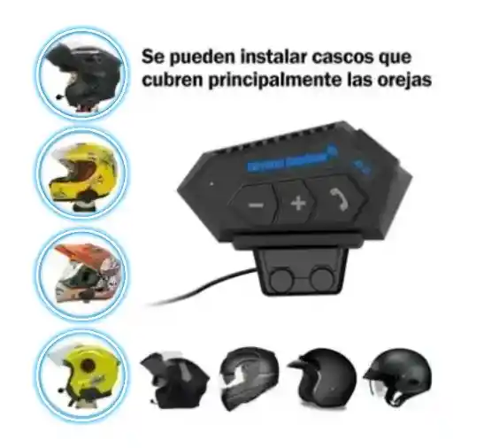 Intercomunicador Auriculares Casco Moto Bluetooth