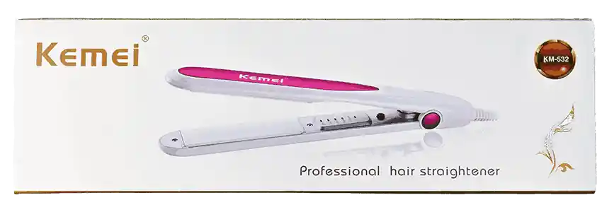 Plancha De Cabello Kemey Km-532 Blanco / Fucsia