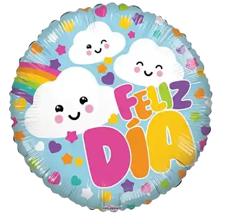 Globo Metalizado Feliz Dia Nubes