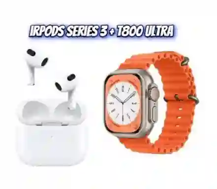 Airpods 3 Generación 1.1 2023 + Smartwatch T800 Ultra