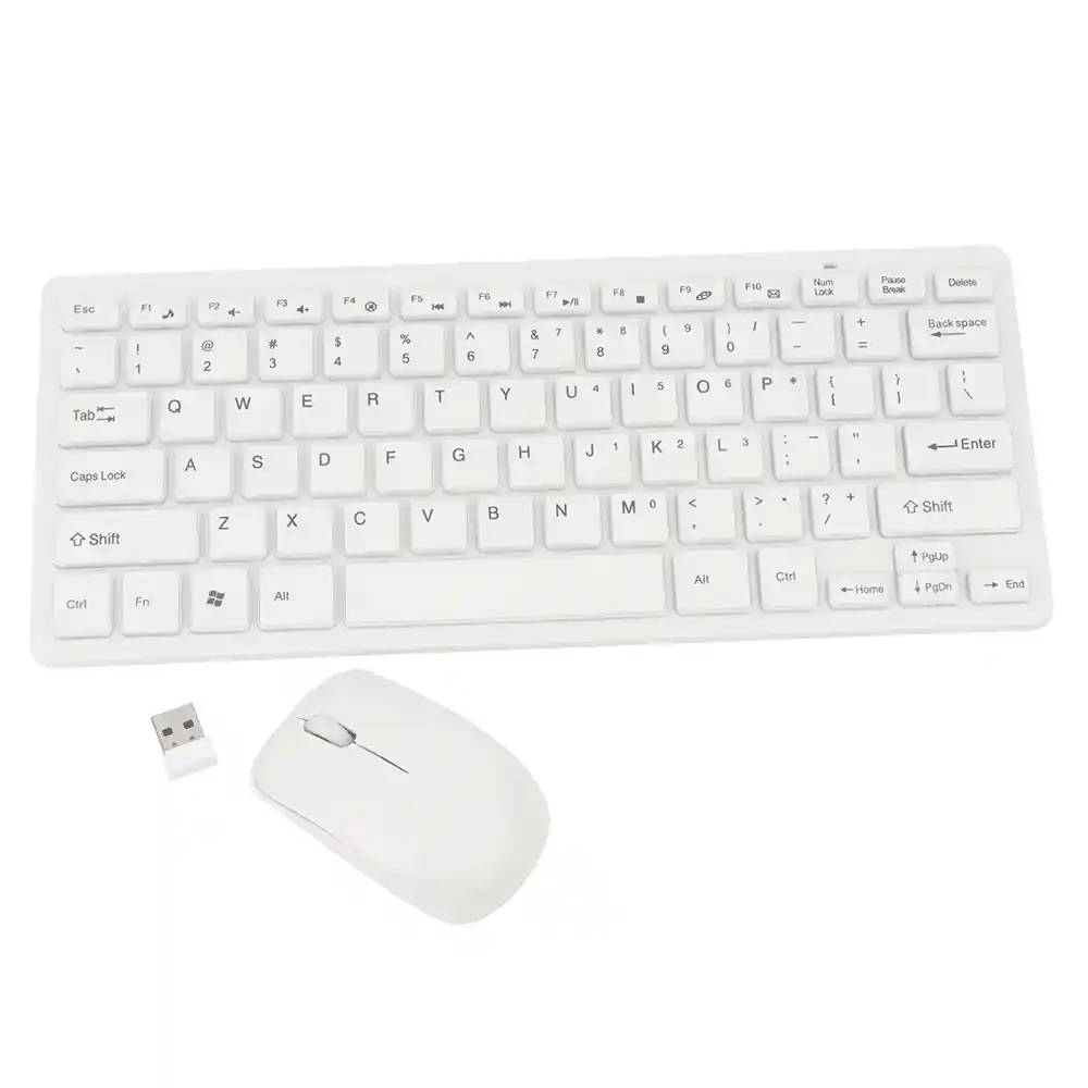 Combo Teclado Mouse Slim Blanco Portables