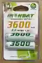 Pilas Recargables Aa 3600mah Blister X2/ Pilas Recargable Aa Ironbat 3600 Mah/ Bateria Recargable / Baterias