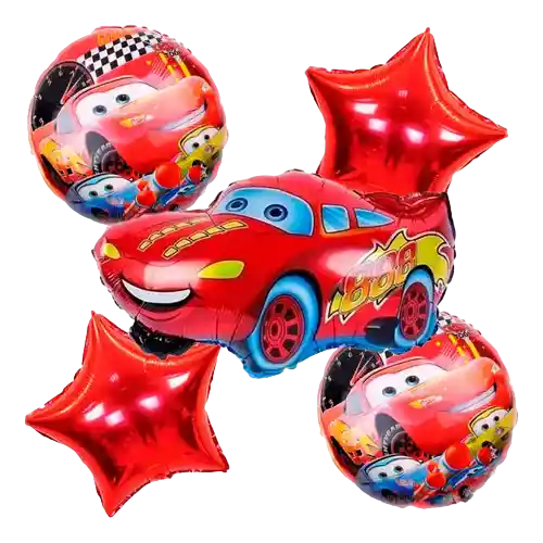 Globo Rayo Mc Queen Bouquet Cars Rojo