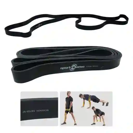Banda Elástica De Poder Negra Sportfitness