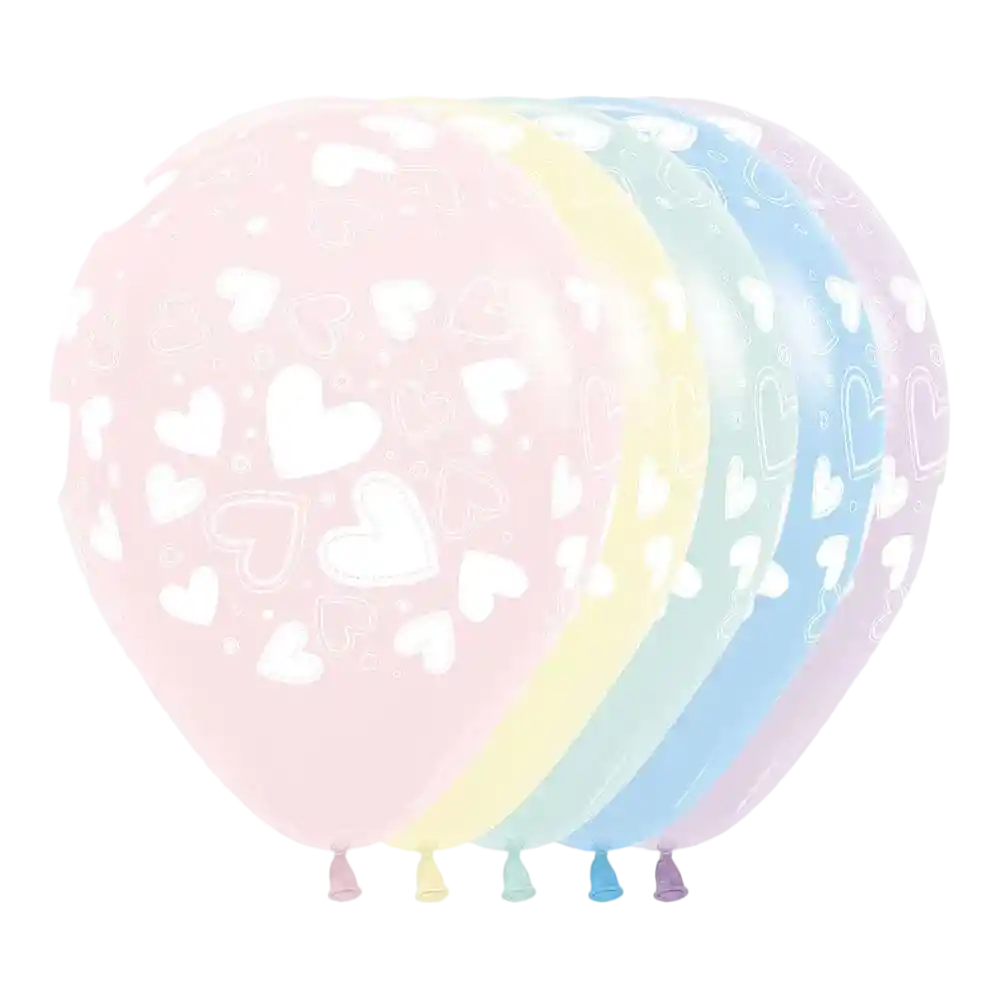 Amor Bomba De Corazones Colores Surtido Pastel Mate R12