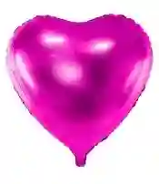 Amor Globo Metalizado Corazon Fucsia