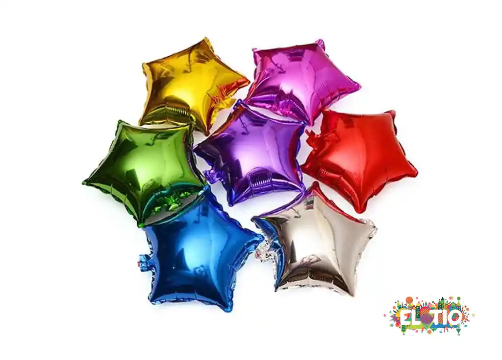 Feliz Cumpleaños Estrella Metalizada Pequeña De 23 Cm 1