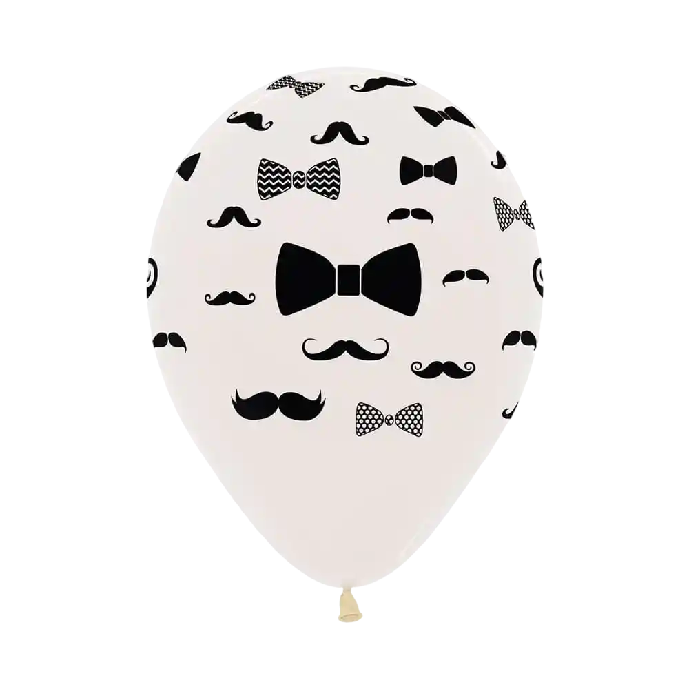 Bomba Transparente Bigotes Y Corbatas R12 - Rappi