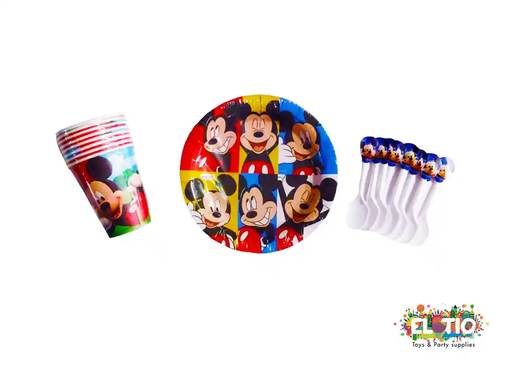 Platos Y Vasos Mickey