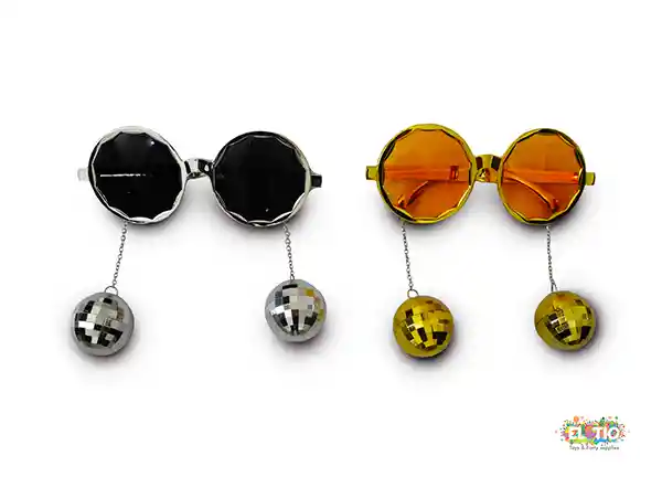 Gafas Con Arete Bola Disco