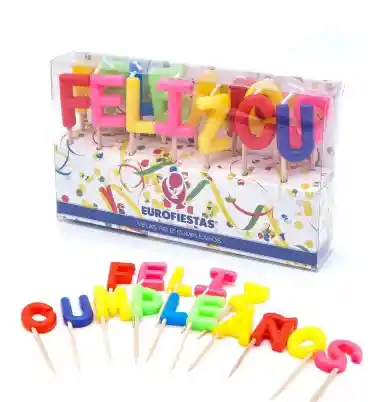 Vela De Feliz Cumpleaños En Letras
