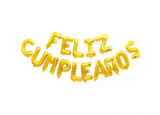 Feliz Cumpleaños Letrero Globos Feliz Cumpleaños Dorado