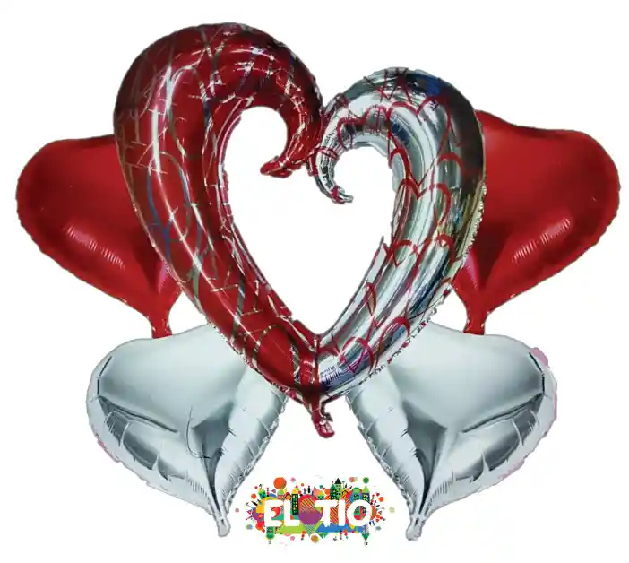 Globo Corazon Abierto Bouquet De Corazones