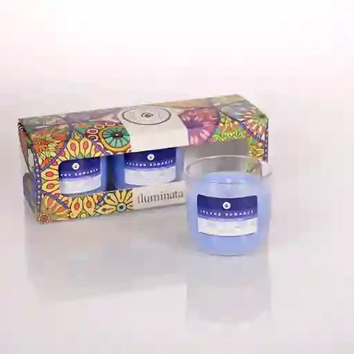 Iluminata Kit Vaso Acrilico X 3 Unidades Island Romance