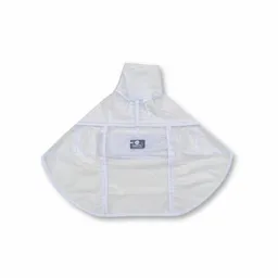 Capa Imp 2xl Transparente Cuello Alto Sesgo Blanco