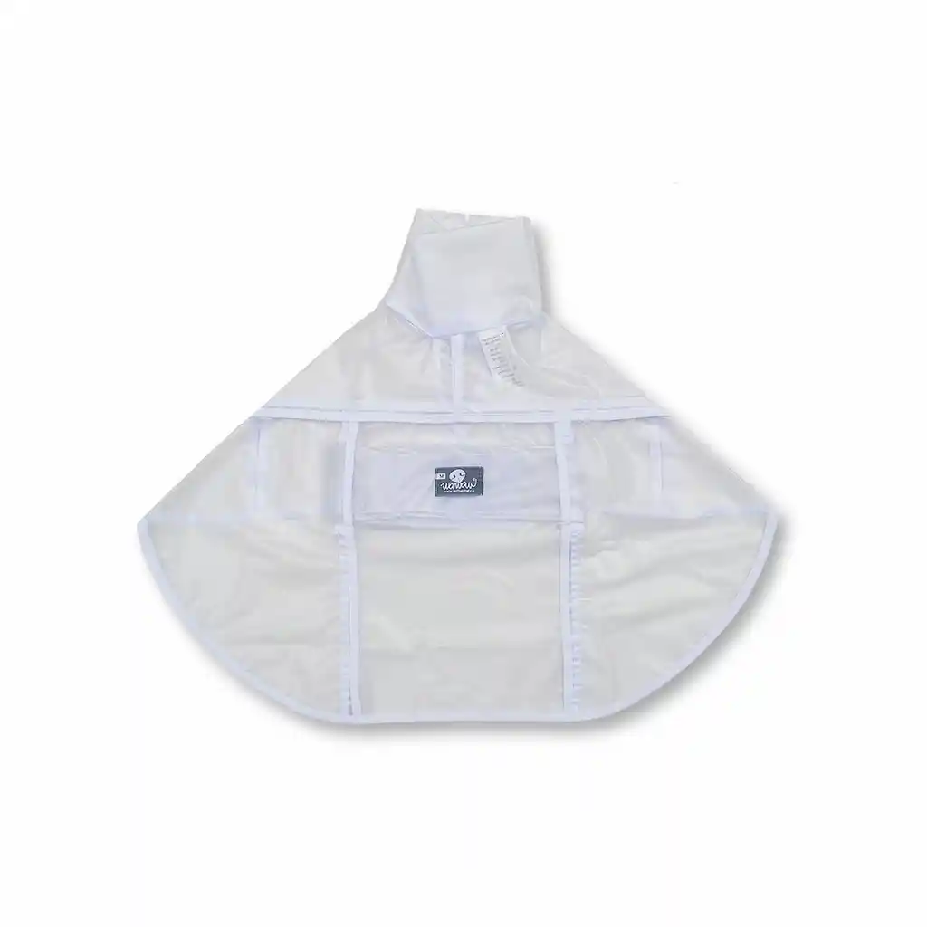 Capa Imp 2xl Transparente Cuello Alto Sesgo Blanco