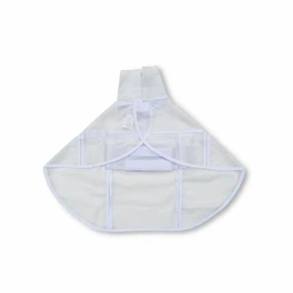 Capa Imp 2xl Transparente Cuello Alto Sesgo Blanco