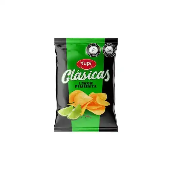 Papas Yupi Clasicas Limon Pimienta 36g