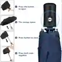 Paraguas Automático Sombrilla Azul De Bolso