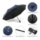 Paraguas Automático Sombrilla Azul De Bolso