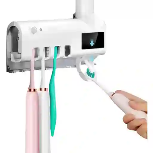 Soporte Esterilizador Uv Cepillo De Dientes Dispensador Crema Dental