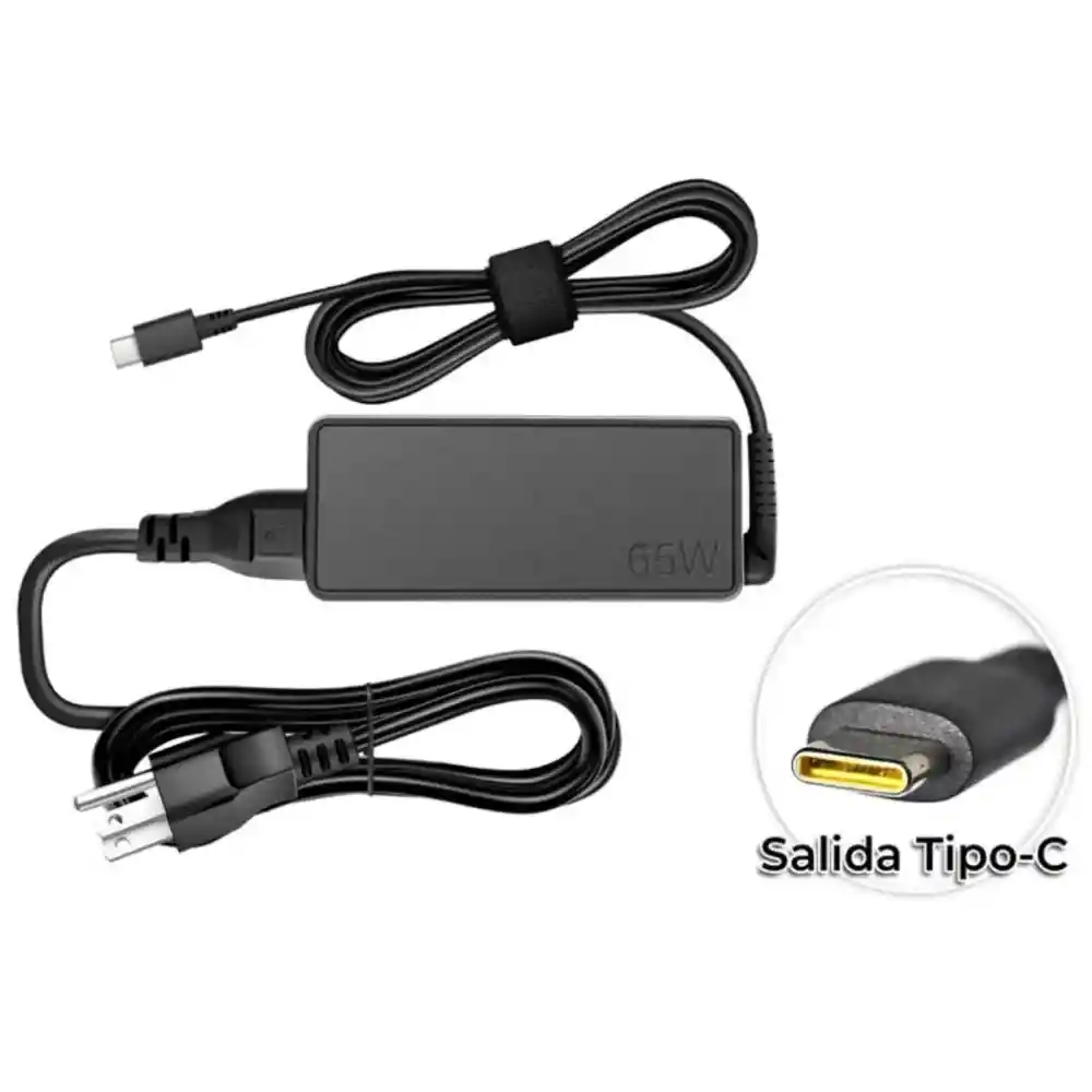 Cargador Carga Rápida Para Portatil Entrada Usb-c Tipo C 65w