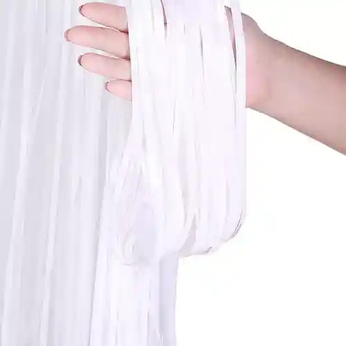 Cortina De Tiras Metalizada 1x2 - Blanca